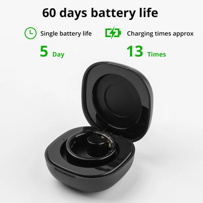 2024 COLMI R09 Smart Ring Men Women with Charging Case, Body Temperature Health and Sleep Monitor For Xiaomi Samsung Phone