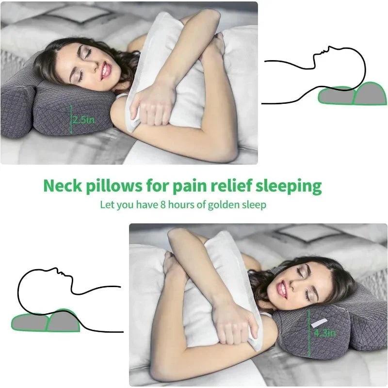 Memory Foam Pillows Ergonomic Contoured Orthopedic Relaxing Cervical Neck Pillow Pain Relief Sleeping Orthopedic Pillow Beding