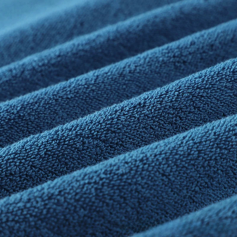 1/5/10PCS Bathroom Cotton Towel 35x75cm 70x140cm Hand Face Bath Towel Soft Gift Absorbent Sport Absorbent Towel 수건 세트 Blue White