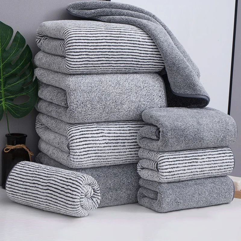 High quality bamboo charcoal coral velvet fiber bath towel Super Absorbent And Quick Drying Bath Towel Bathroom Use