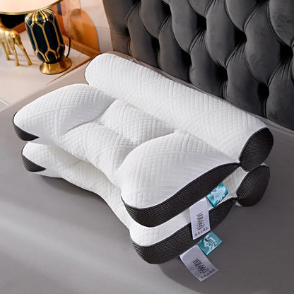 Anti-traction pillow for neck care during rest, ergonomic, orthopedic, super comfortable