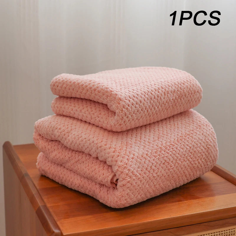 High quality bamboo charcoal coral velvet fiber bath towel Super Absorbent And Quick Drying Bath Towel Bathroom Use