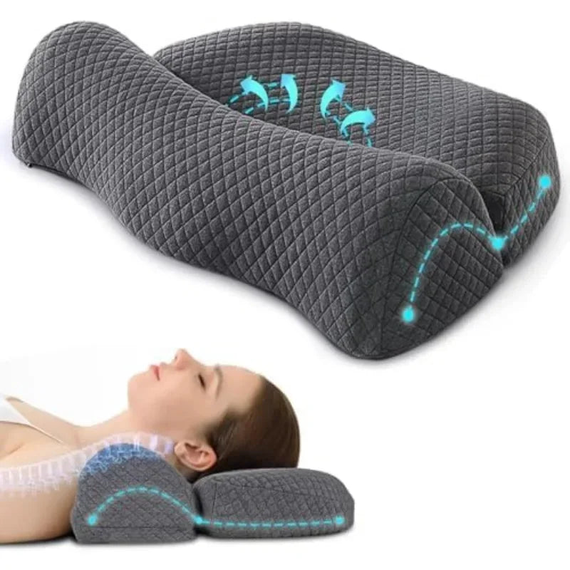 Memory Foam Pillows Ergonomic Contoured Orthopedic Relaxing Cervical Neck Pillow Pain Relief Sleeping Orthopedic Pillow Beding