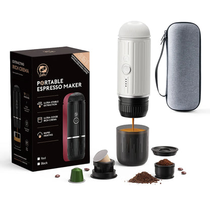 2 in 1 Portable Espresso Machine Coffee Maker Compatible with Nespresso Capsule  Ground Coffee for Car Traval Camping Coffeeware