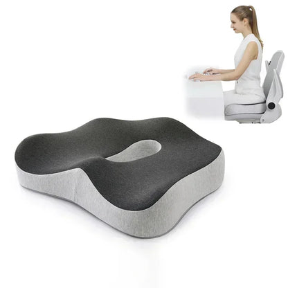 Memory Foam Office Chair Cushion Car Seat Support Waist Pillow Massage Lumbar Orthopedic Pillow Buttock Coccyx Cushion Back Pads