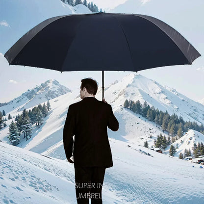 130CM Oversized Folding Umbrella Windproof and Waterproof Large Sun and Rain Umbrella for Travel and Family Use